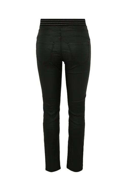 Beschichtete Slim-Fit-Jeggings mit feinem Gürtel-Paprika-11
