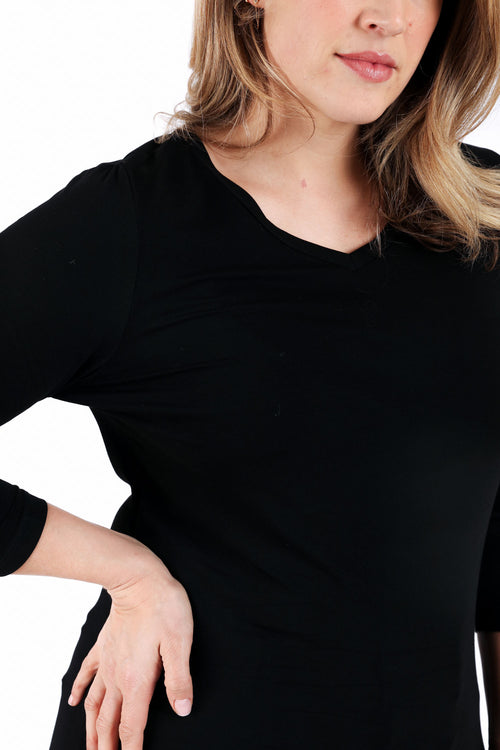 Basic T-Shirt aus Viskose-Paprika-4