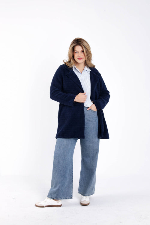 Einfarbiger mittellanger Mantel-Paprika-7