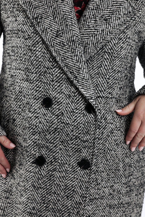 Midilanger Mantel mit Chevron-Muster-Paprika-5