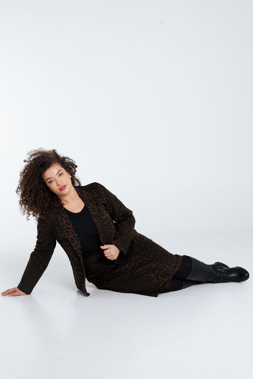 Blazer mit Animal-Print-Paprika-9