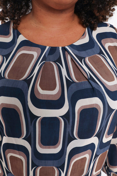 Bluse mit grafischem Print-Paprika-5