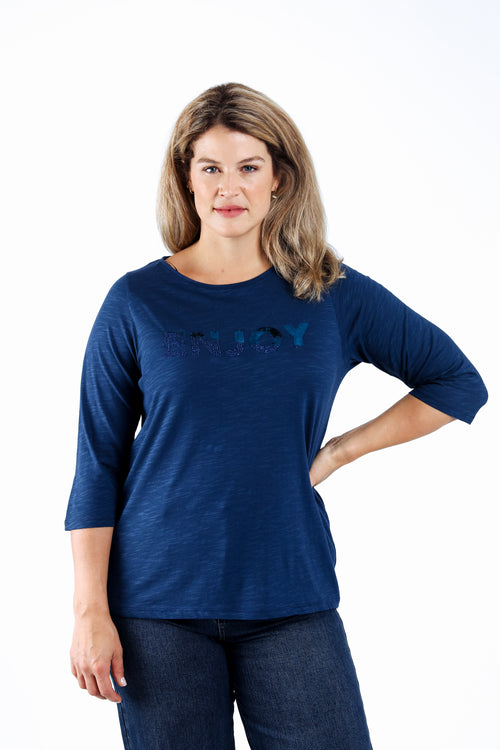 Uni Baumwoll-T-Shirt Enjoy-Paprika-1