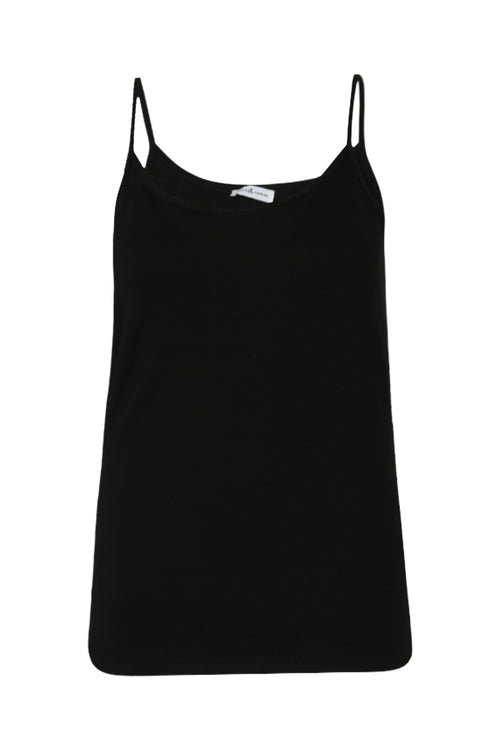 Tanktop mit feinen Trägern aus einfarbiger Viskose-Paprika-4