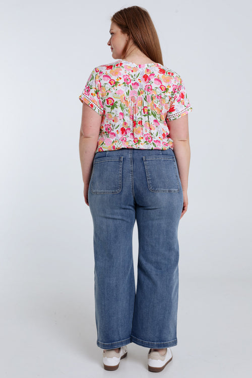 Jegging 7/5 mit weitem Bein-Paprika-2