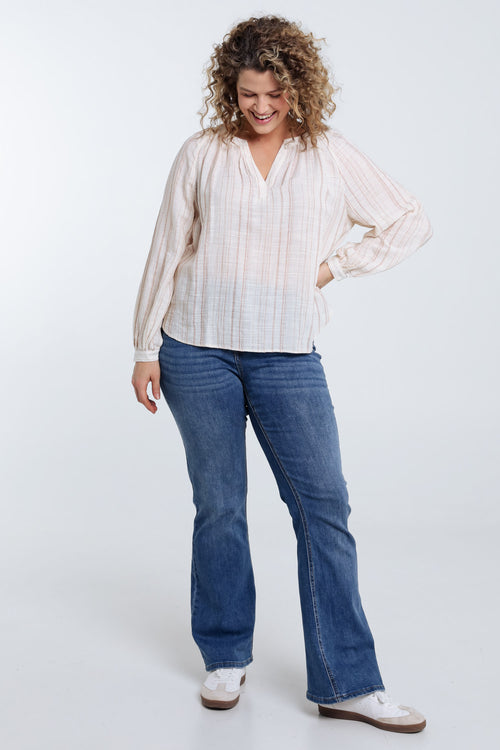 Gestreifte Bluse mit Lurex-Paprika-8