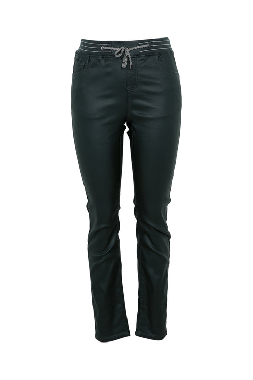 Beschichtete Slim-Fit-Jeggings mit feinem Gürtel-Paprika-10