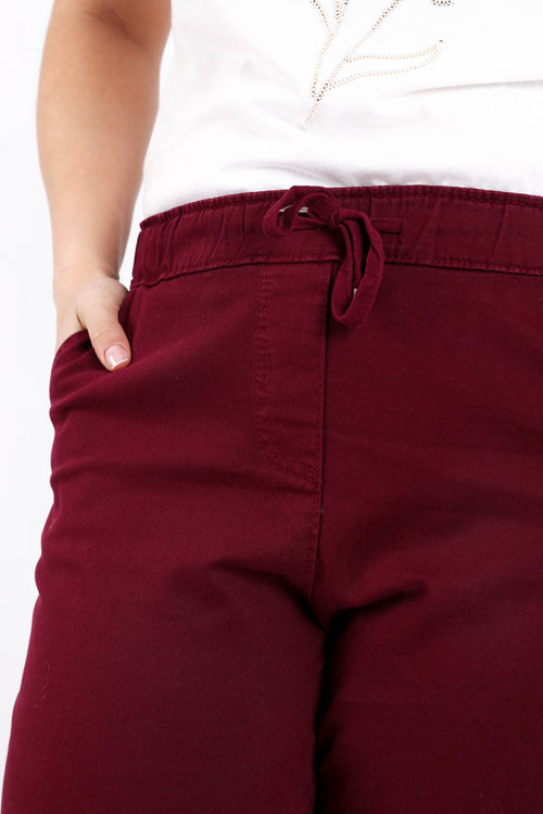 Chino en coton uni-Paprika-4