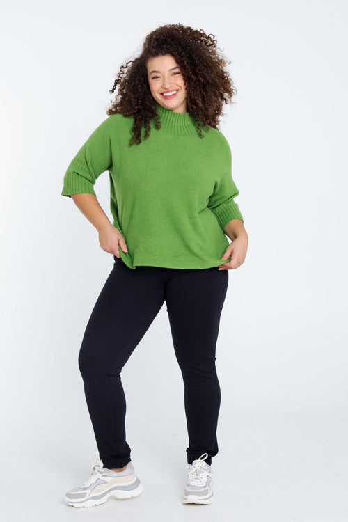 Unifarbene Slim-Fit-7/8-Milanoleggings aus Viskose-Paprika-8