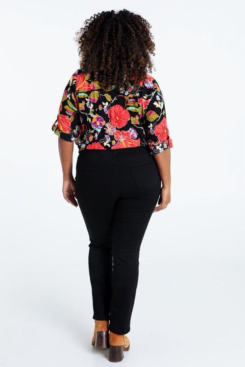 Unifarbene Slim-Fit-Jegging „Lolly“ L 32-Paprika-2