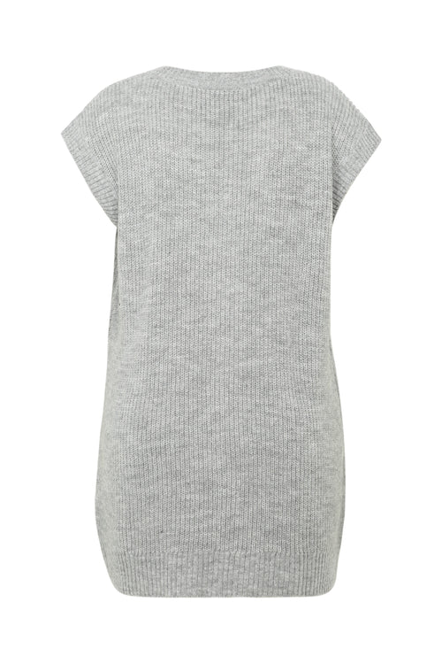 Lange, unifarbene Tunika ohne Ärmel-Paprika-4