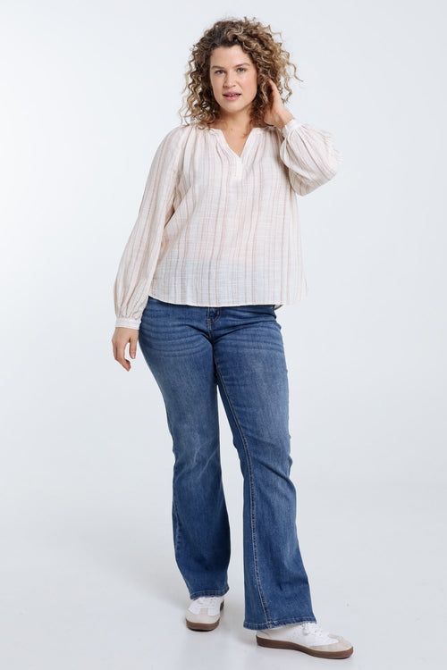 Gestreifte Bluse mit Lurex-Paprika-9