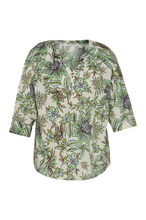Baumwollbluse mit floralem Muster-Paprika-10