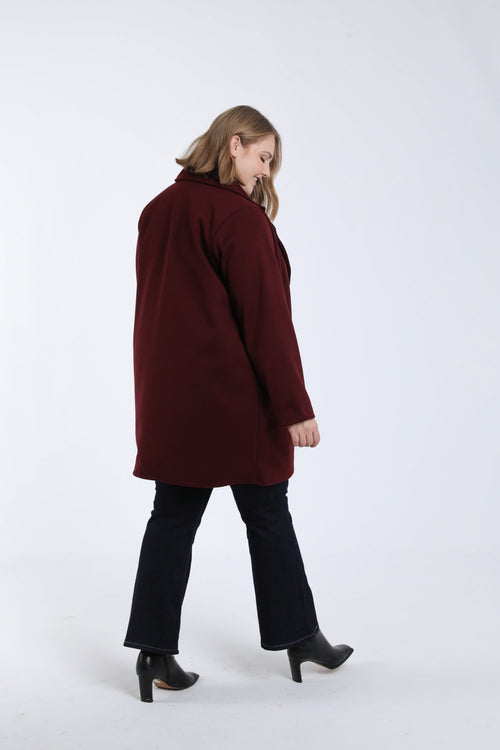 Manteau long uni-Paprika-2