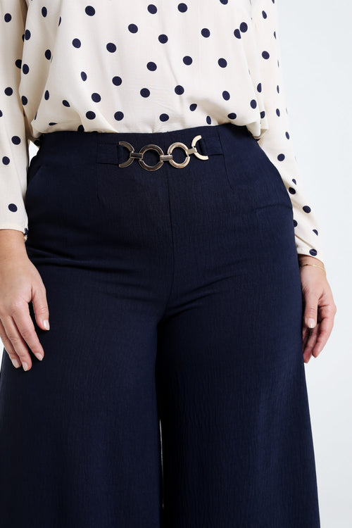 Einfarbige Culotte-Hose-Paprika-6
