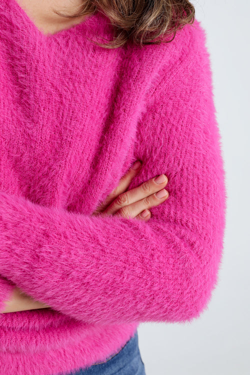 Unifarbener Pullover-Paprika-4