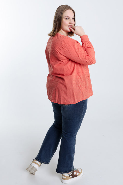  Baumwollbluse mit Stickereien     -Paprika-2