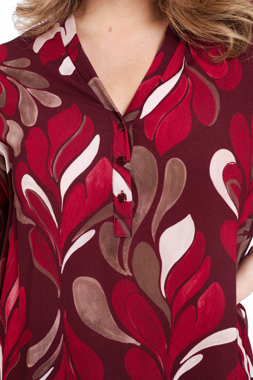 Blouse imprimé graphique-Paprika-1