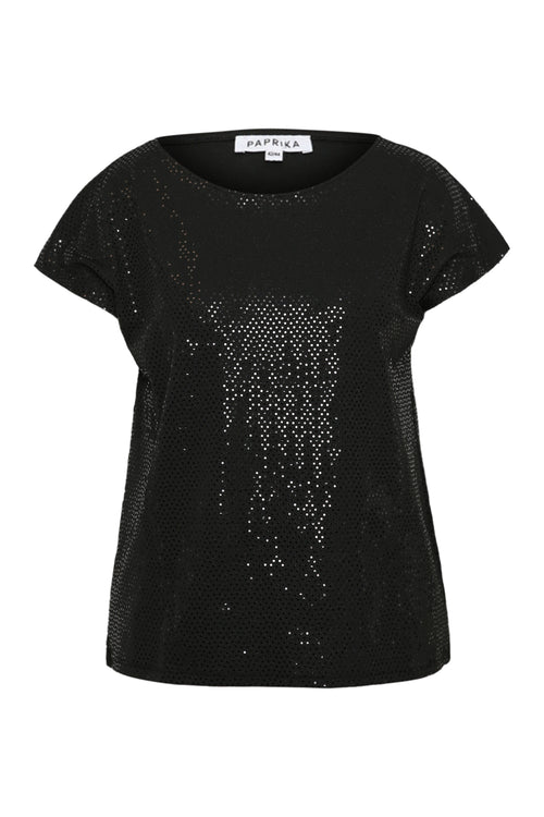 T-shirt à paillettes-Paprika-6