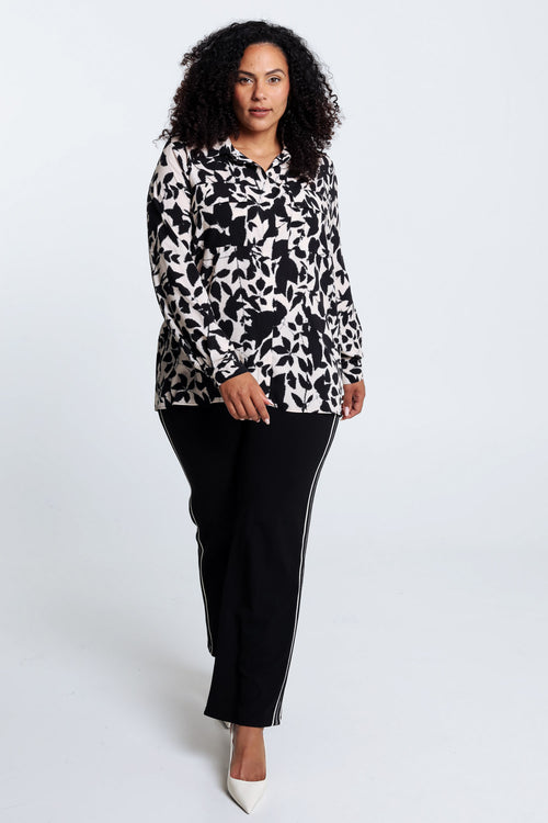 Chemise bicolore en viscose-Paprika-9