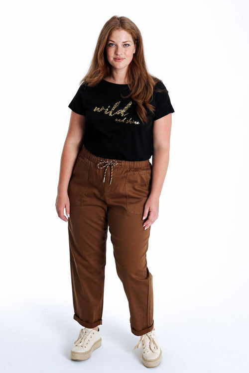 Chino en coton uni-Paprika-9