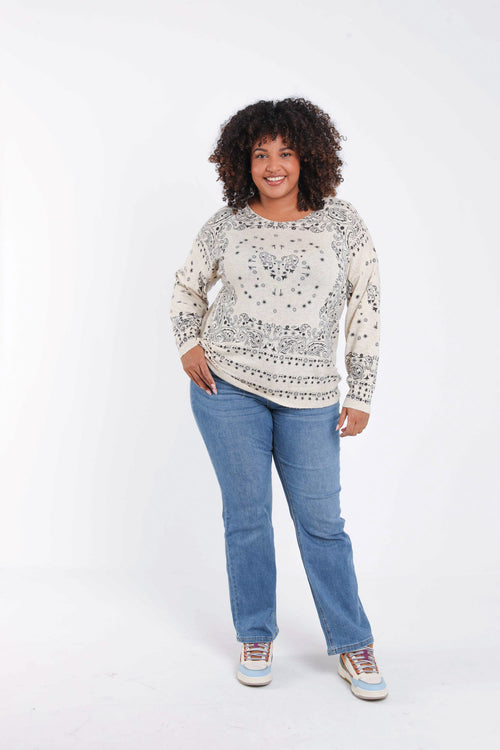 Pull imprimé bandana-Paprika-9