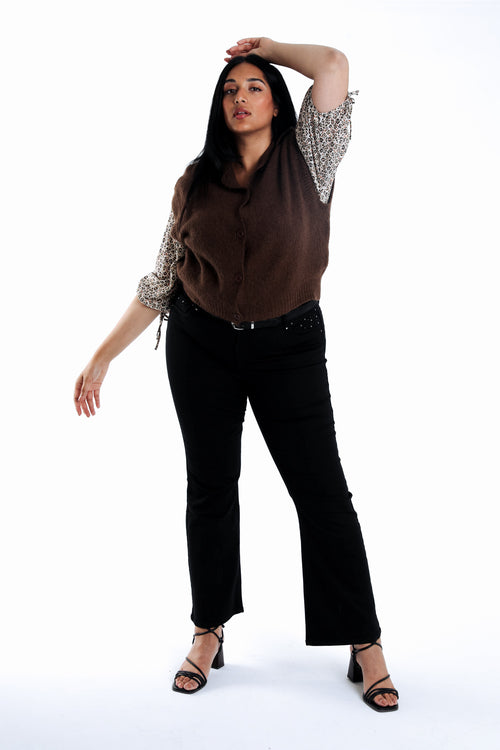 Blouse en viscose imprimé léopard-Paprika-7