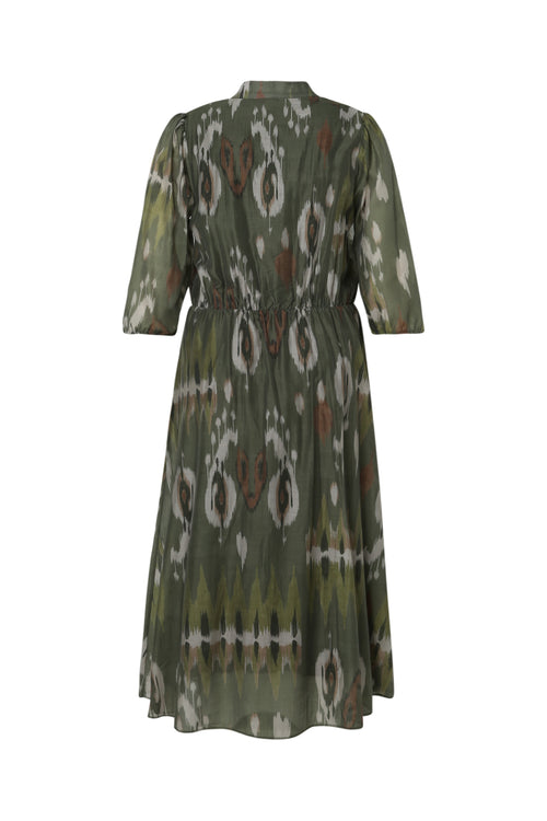 Lange Kleid aus bedruckter Viskose im ethnischen Stil-Paprika-11