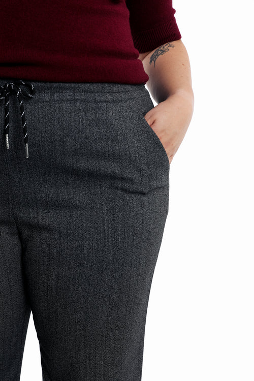 Weit geschnittener melierter Hose-Paprika-4
