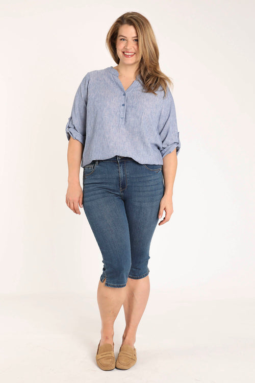 Jeans Louise Corsaire mit Stickereidetail-Paprika-7