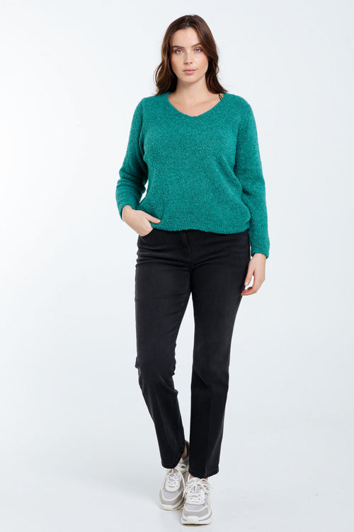 Schlichter Pullover aus Schlingenstrick-Paprika-7