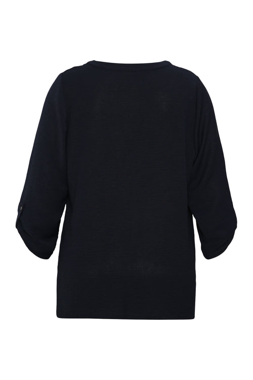 Blouse unie détail bijoux-Paprika-1