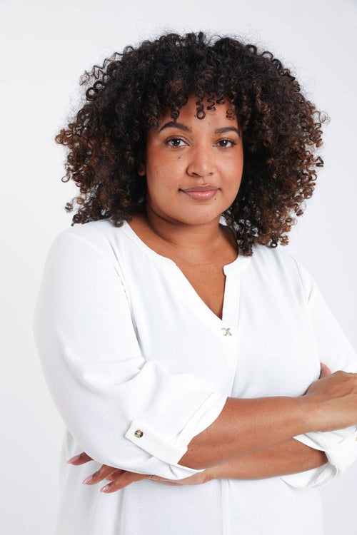 Blouse unie détail bijoux-Paprika-4