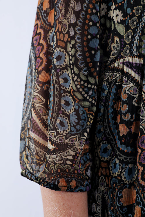 Kleid mit Paisley-Muster-Paprika-7