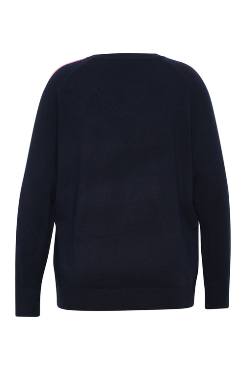 Uni Pullover mit Sportstreifen-Paprika-2