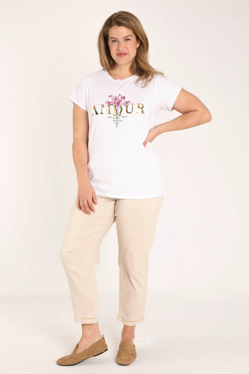 T-shirt en coton imprimé Amour-Paprika-8
