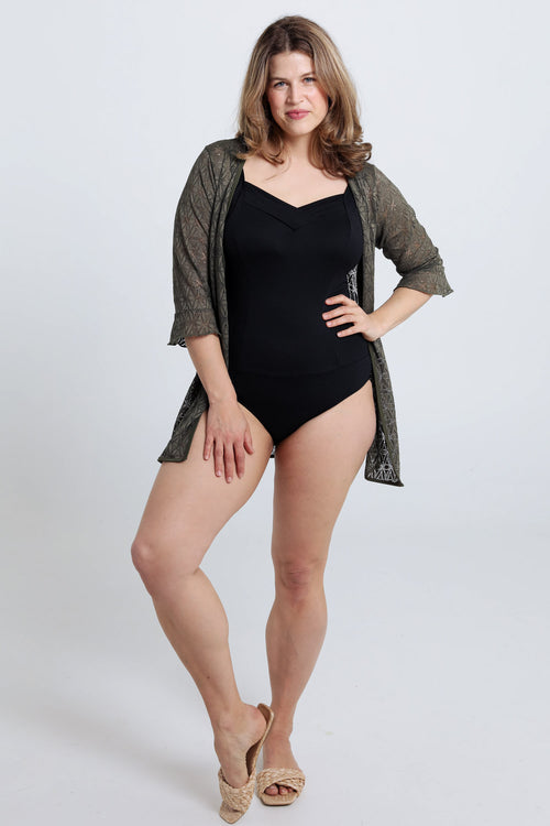 Maillot uni en nid d