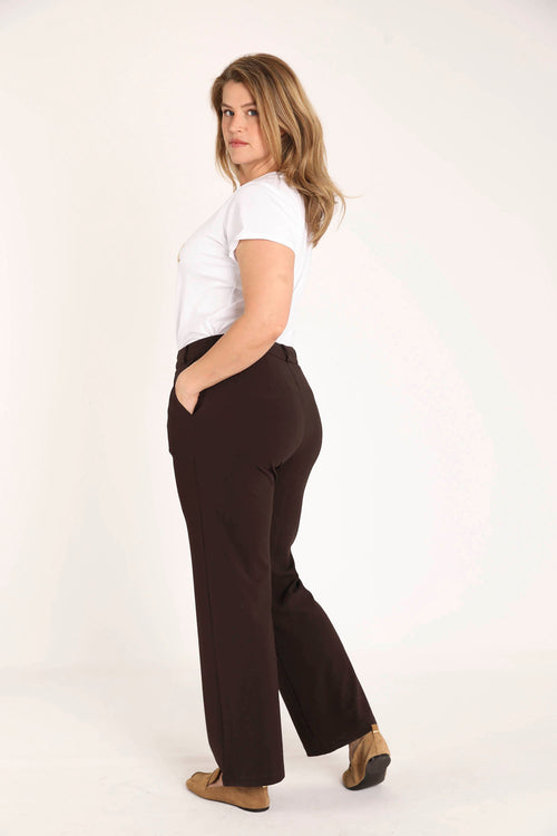 Pantalon classique uni-Paprika-2