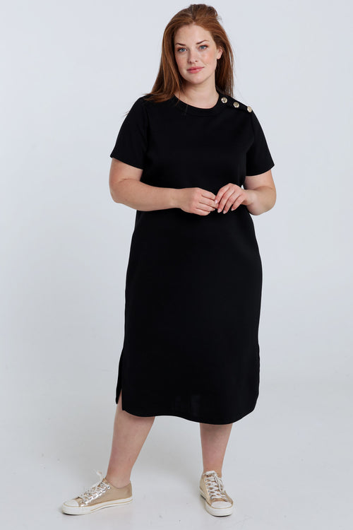 Lange unifarbene Viskosekleid-Paprika-7