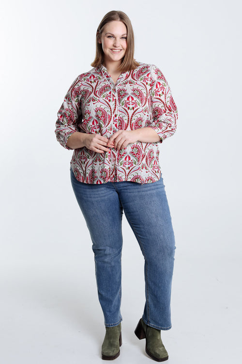 Bluse mit Paisleymuster-Paprika-7