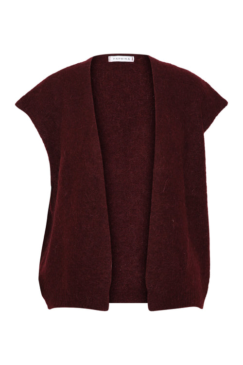 Gilet sans manches uni-Paprika-1
