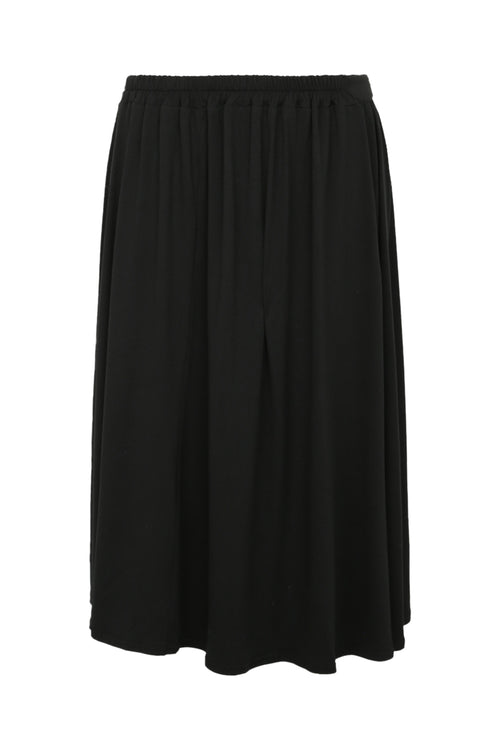 Halblanger, unifarbener Rock mit Schlitz-Paprika-10