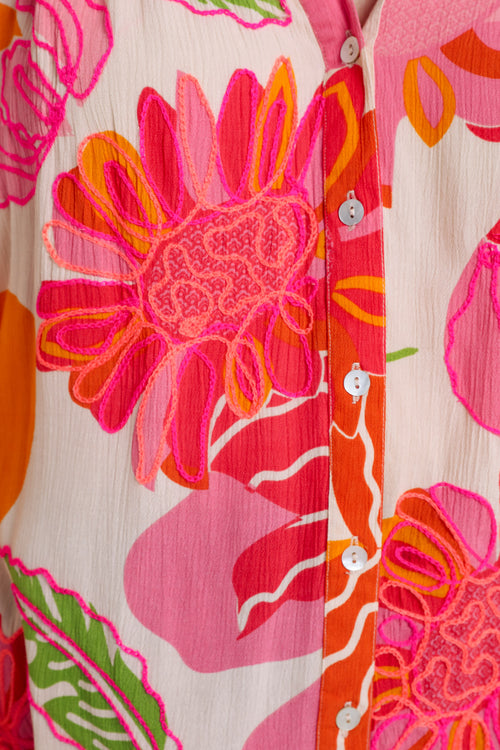 Bluse aus bedruckter Viskose-Paprika-3