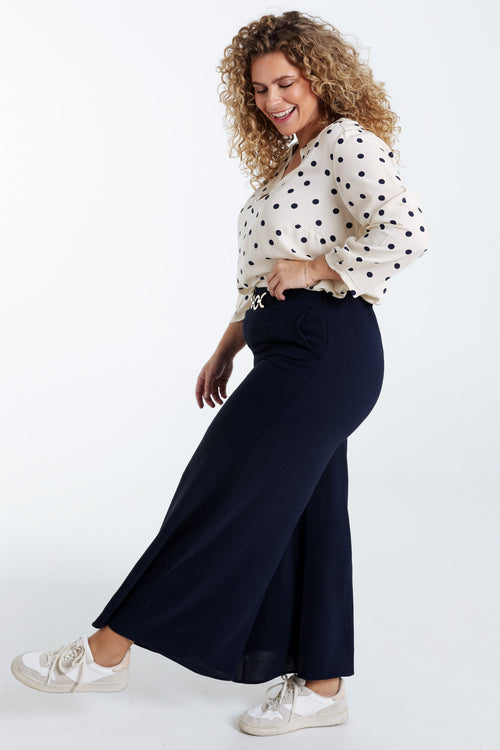 Einfarbige Culotte-Hose-Paprika-8