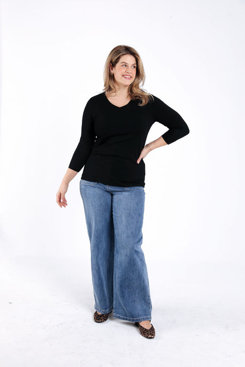 Basic T-Shirt aus Viskose-Paprika-8