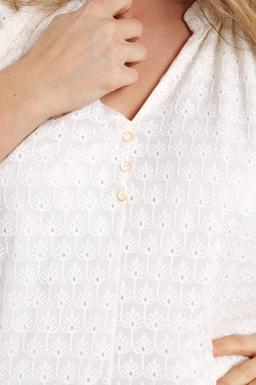 Einfarbige Spitzenbluse-Paprika-5