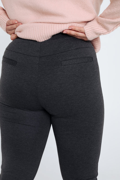 Unifarbene Slim-Fit-7/8-Milanoleggings aus Viskose-Paprika-6