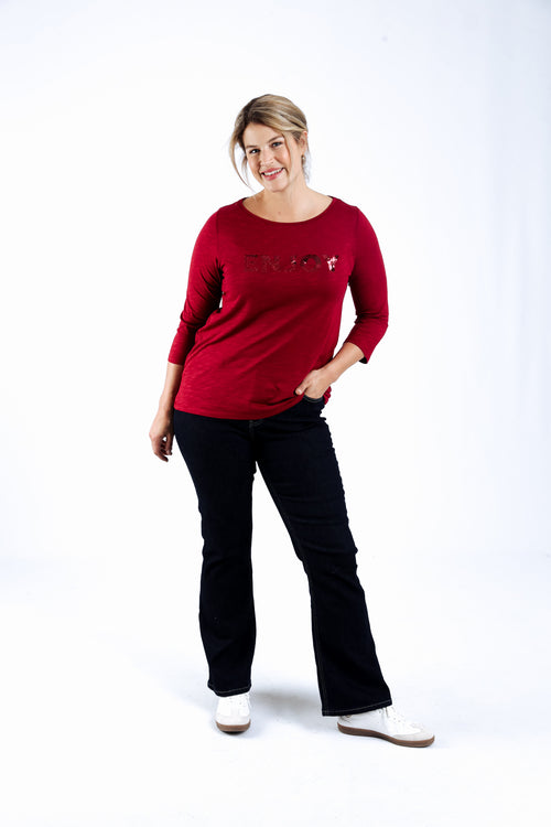 T-shirt en coton uni Enjoy-Paprika-6