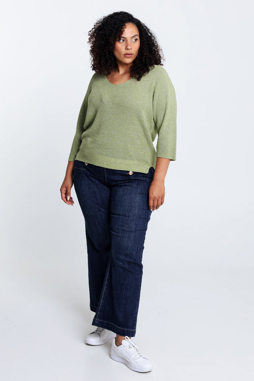 Unifarbener Pullover mit Lurex-Paprika-6