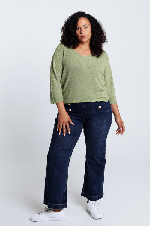 Unifarbener Pullover mit Lurex-Paprika-8